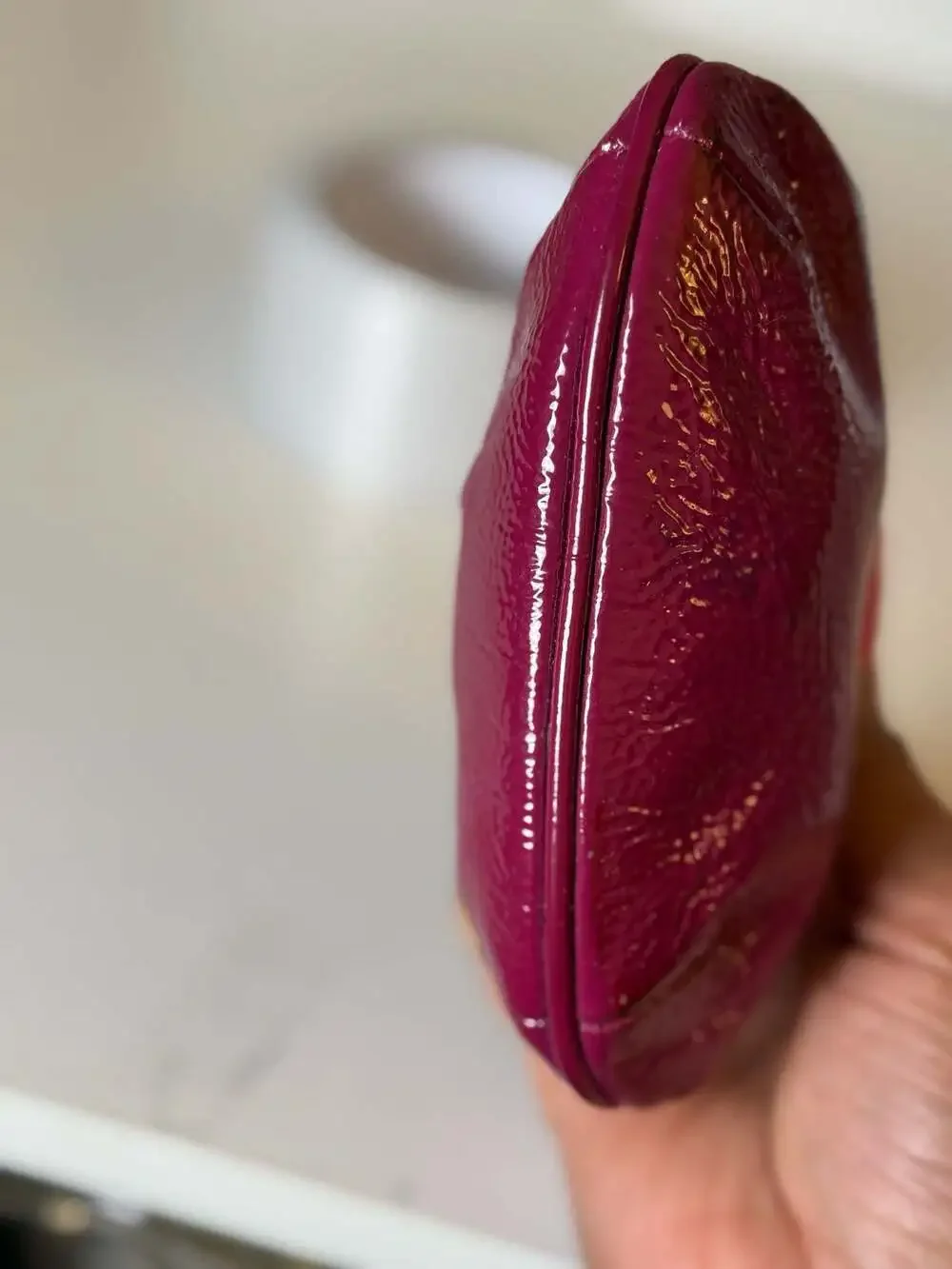 Coach Berry Patent Leather Kiss Lock Coin Purse